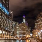 Chicago River at night...