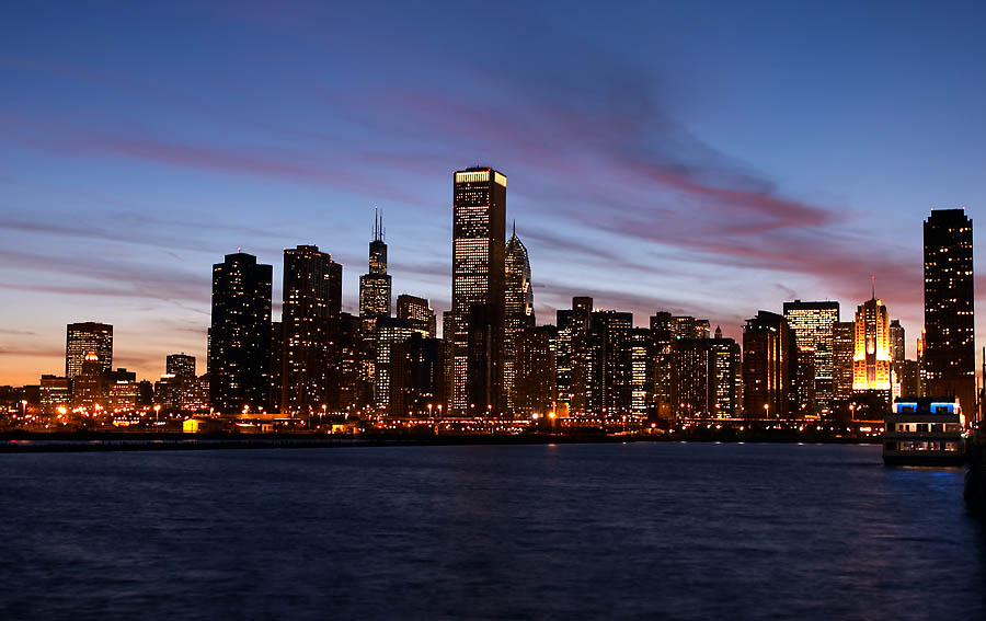 Chicago Skyline after Sunset