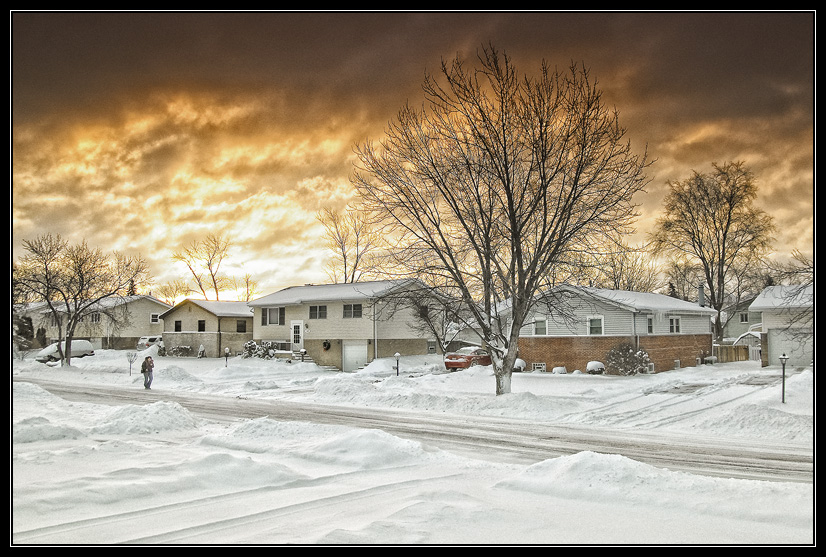 Chicago suburb sunrise