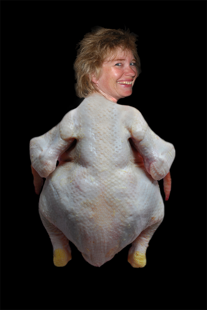 Chicken-Lady (auf bayrisch 'Wiesenhofschlampe')