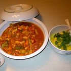 Chicken Vindaloo and Saffron Rice
