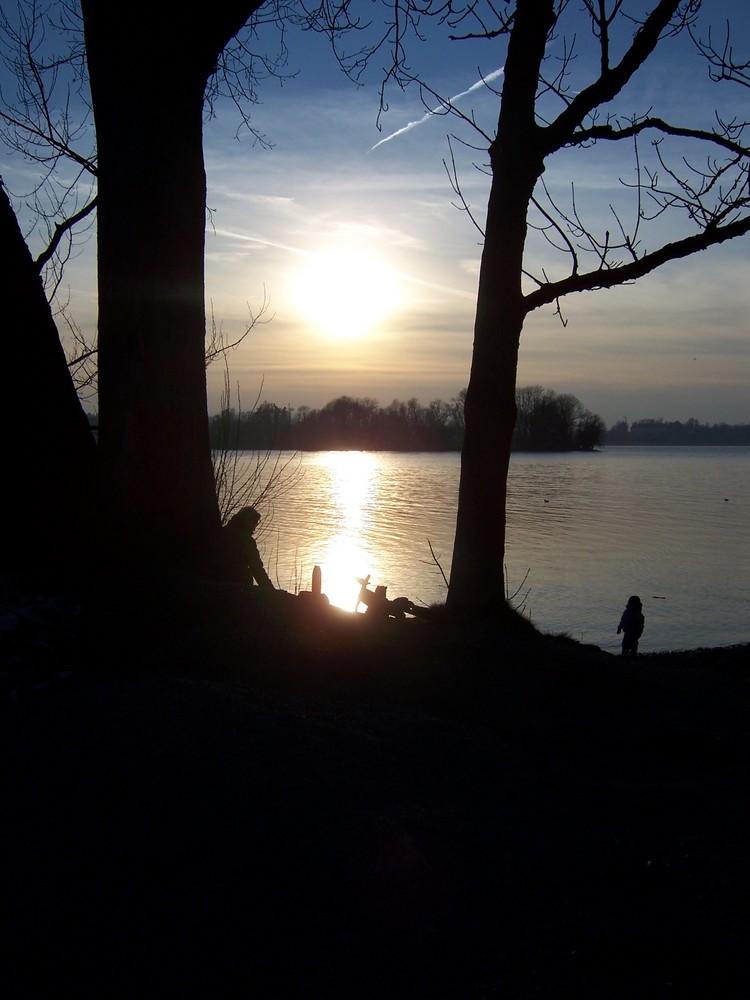 Chiemsee im Sonnenuntergang