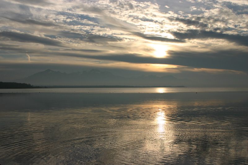 Chiemsee in der Wintersonne