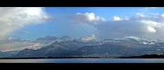 Chiemsee mit Alpenpanorama