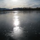 Chiemsee mit Eisdecke