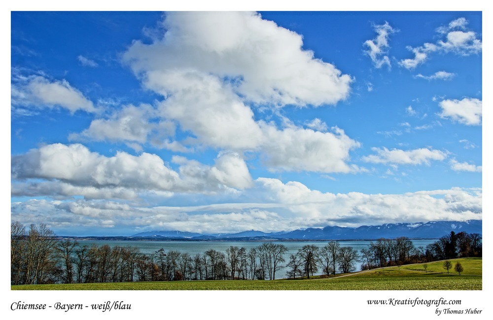 Chiemsee-weiß/blau