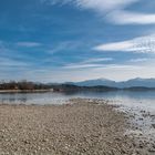 Chiemseestrand und Alpenpanorama