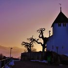 Chiesa nel crepuscolo a Rigghisberg , Marzo 2013