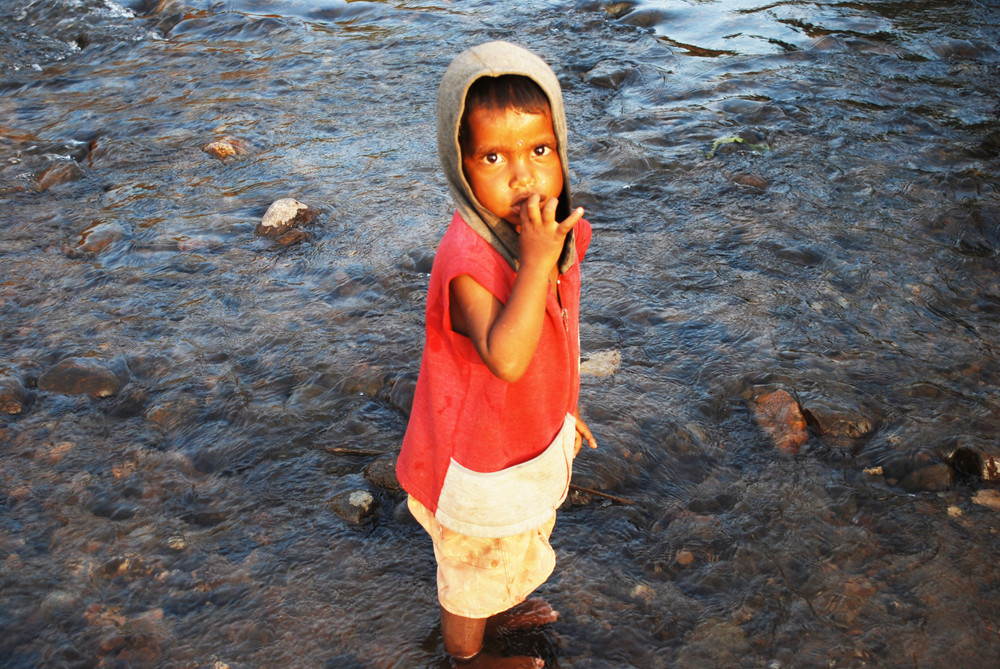 Child Playing in the Water