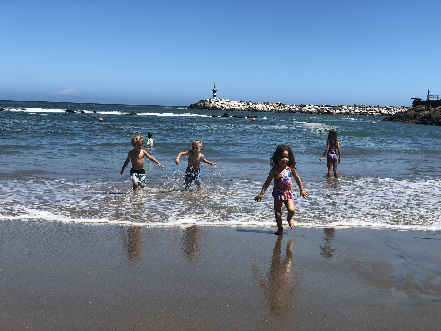 Children at the beach