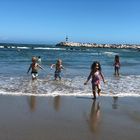 Children at the beach