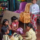 Children at the city market