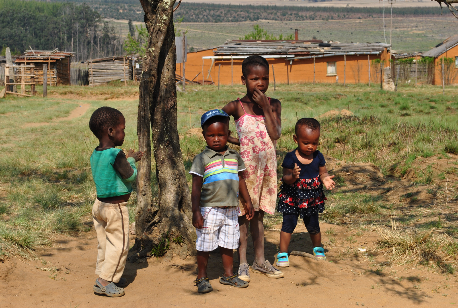 Children by the road