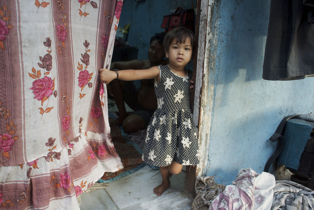 Children of the Dhobi Ghat At the door