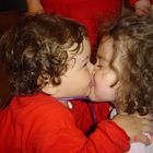 children that are kissing