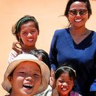 Children welcome us at Bình Thuan Desert