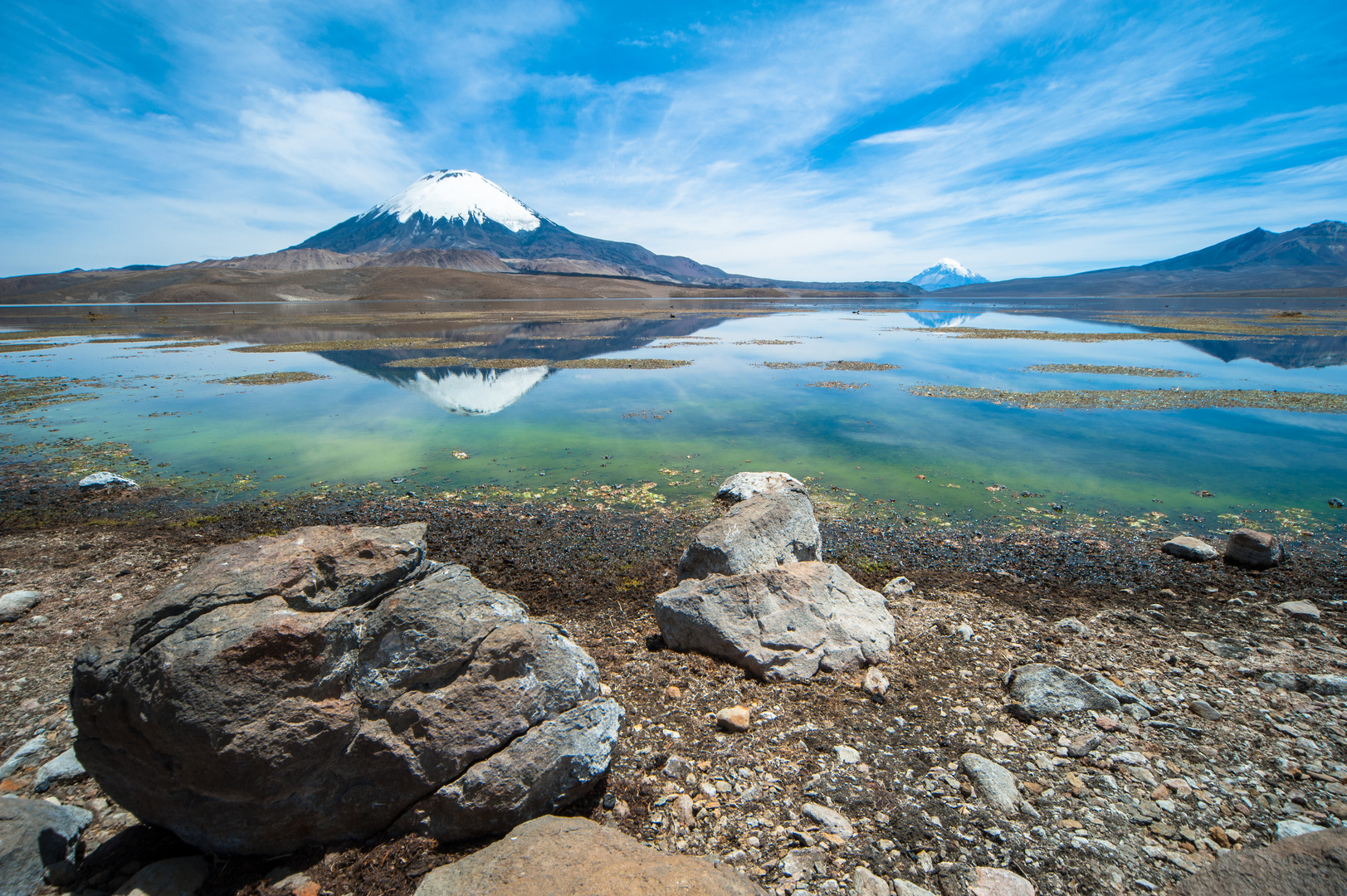 Chile: Vulkan Parinacota und Lago Chungará #1