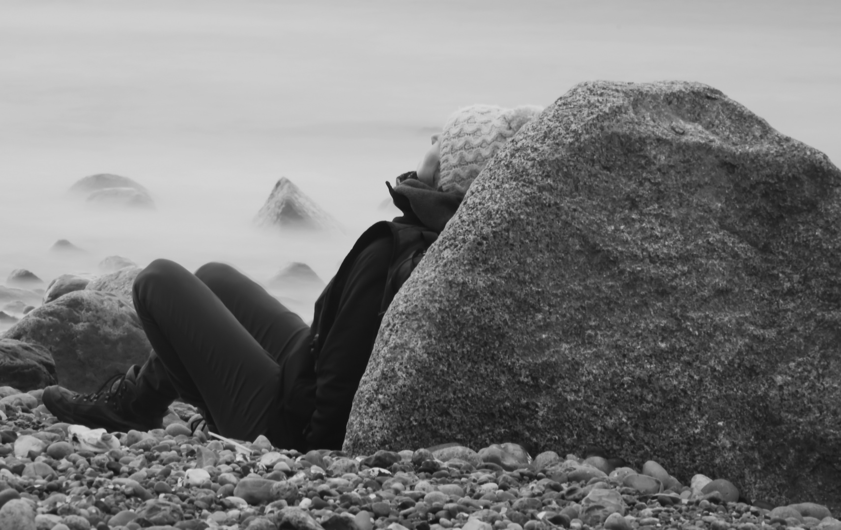 Chillen am Strand (Langzeitbelichtung)