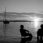 Chillen beim Sonnenuntergang