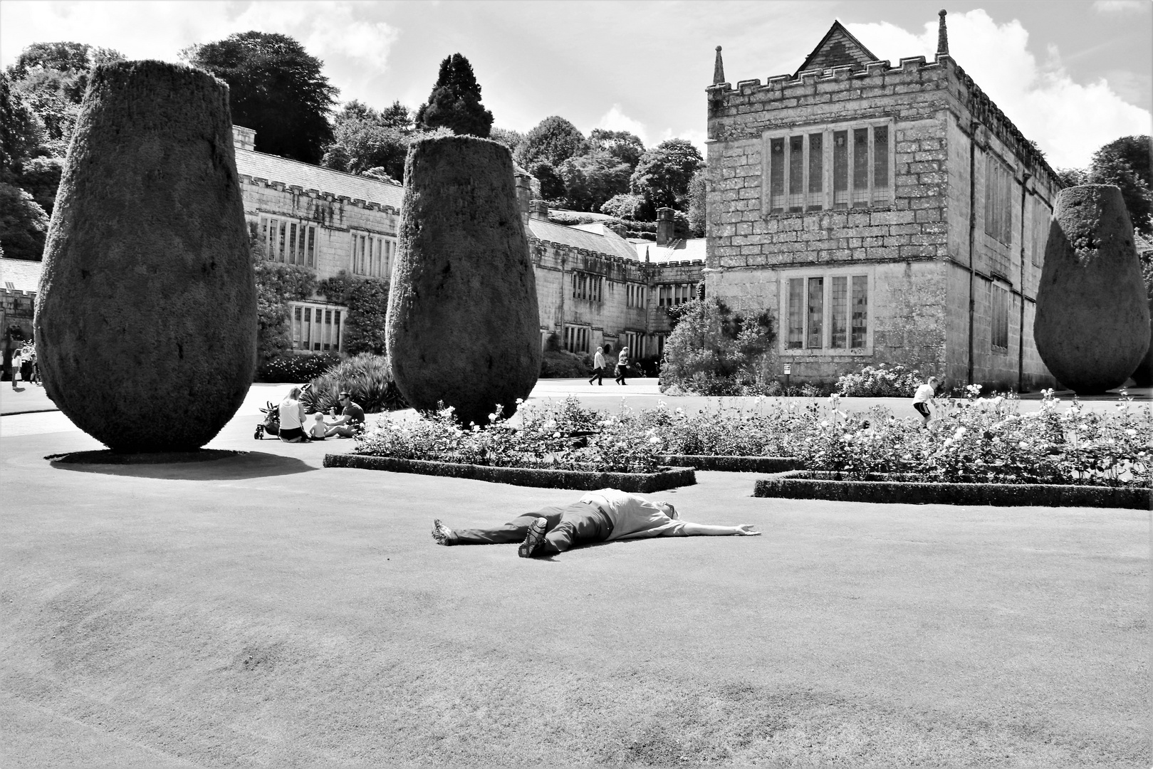 Chillen im Garten von Lanhydrock House