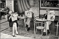 "chillen" im Jahre 1970 im Cafe in Italien