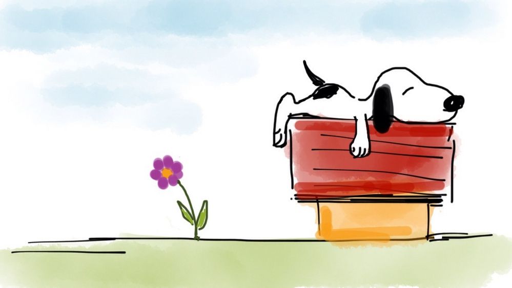 chilling snoopy
