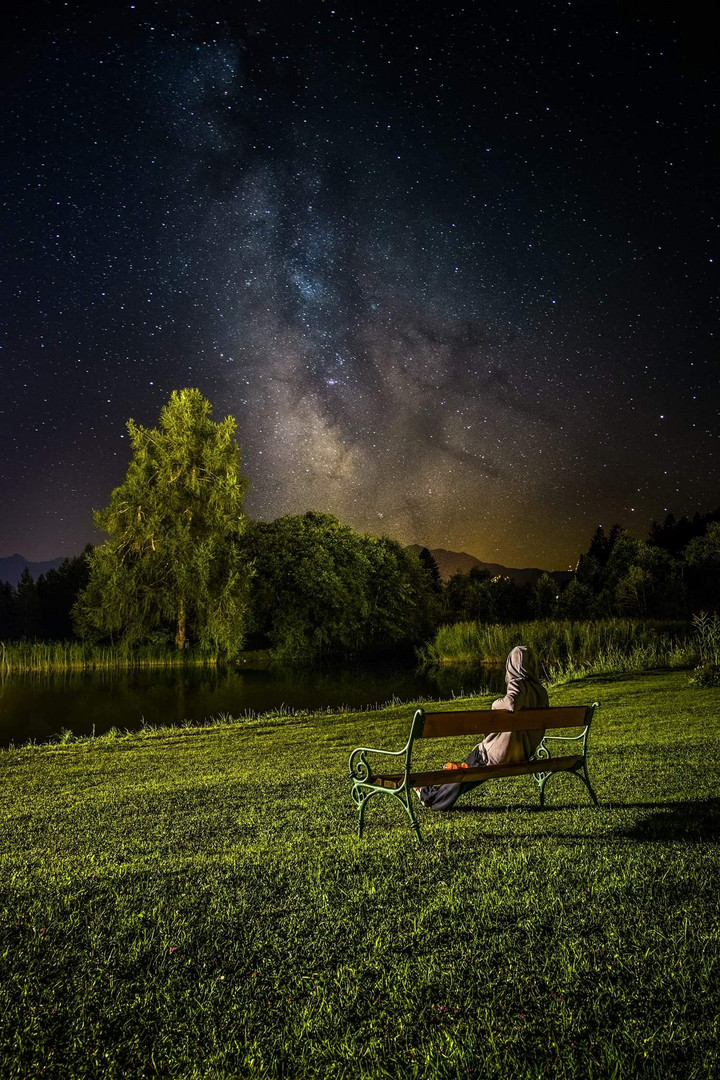 Chill'n on lake Linserhof and be flashed from the nightsky 