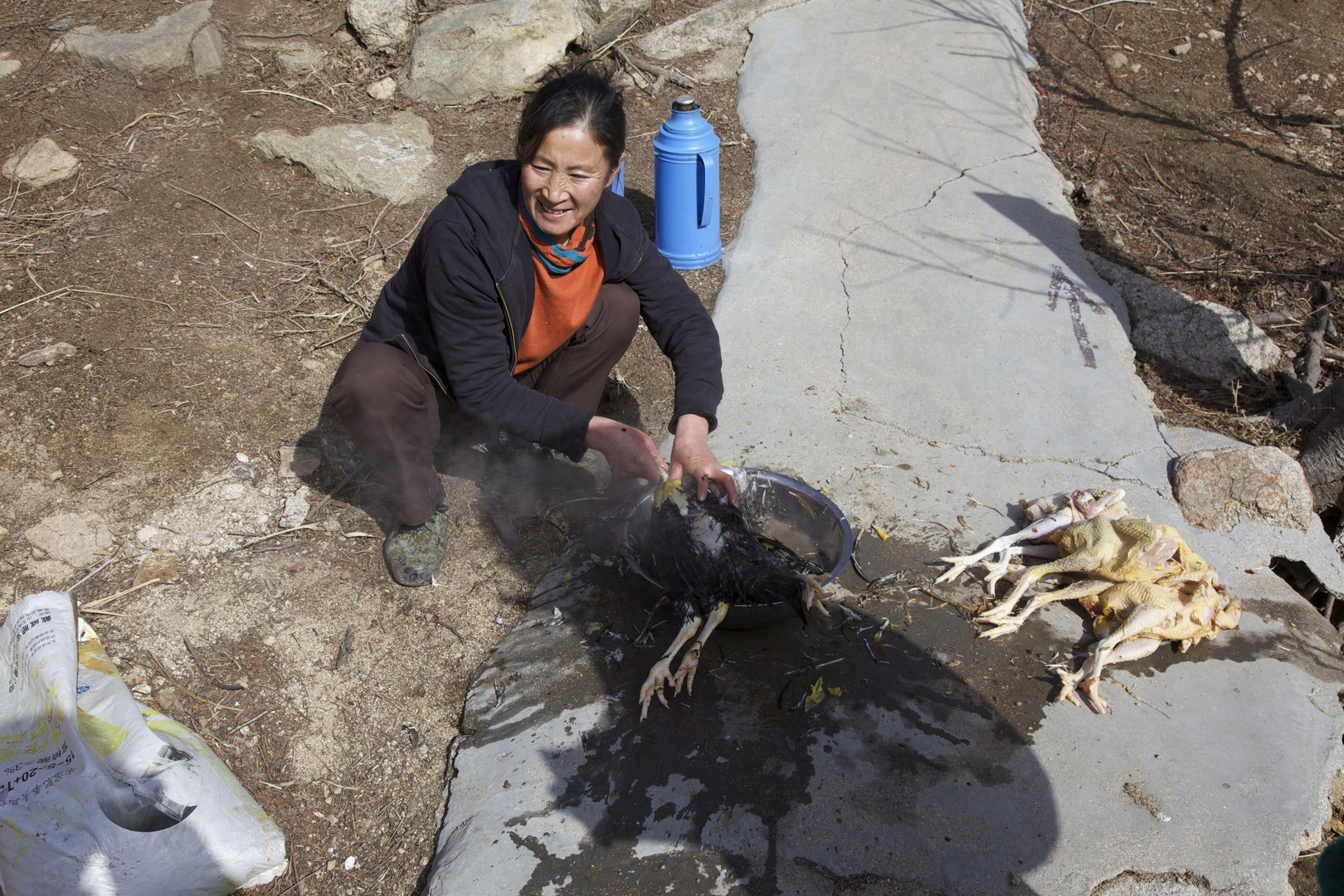 China: Farmhaus die Bäuerin