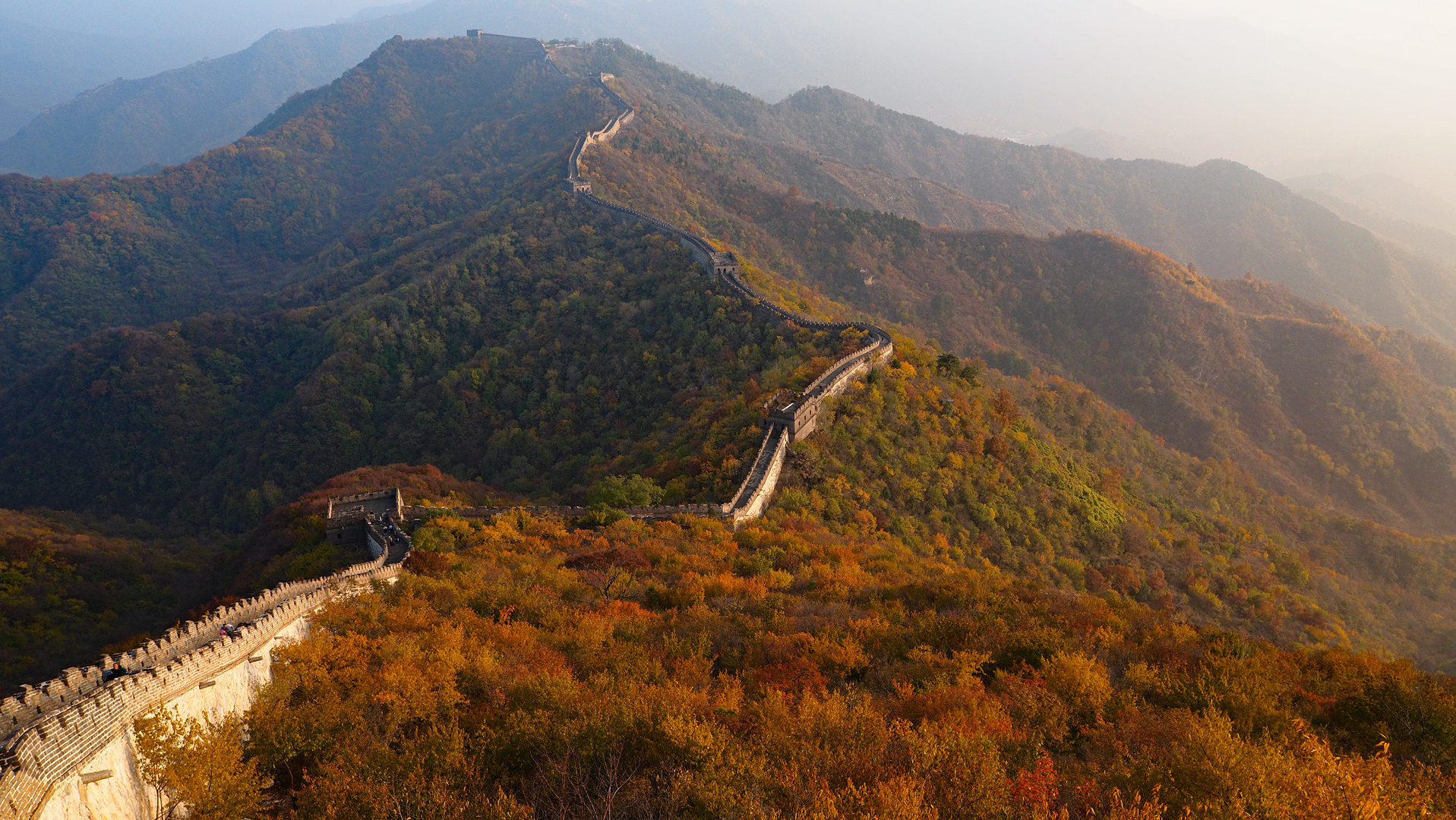 China Mauer herbstlich