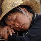 China, schlafende Frau