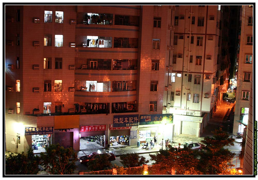 China - Shenzhen - Futian Ausblick bei Nacht