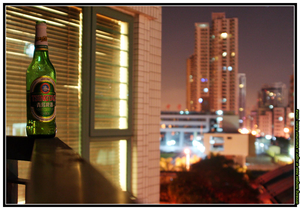 China - Shenzhen - Futian, Drinking Tsingtao