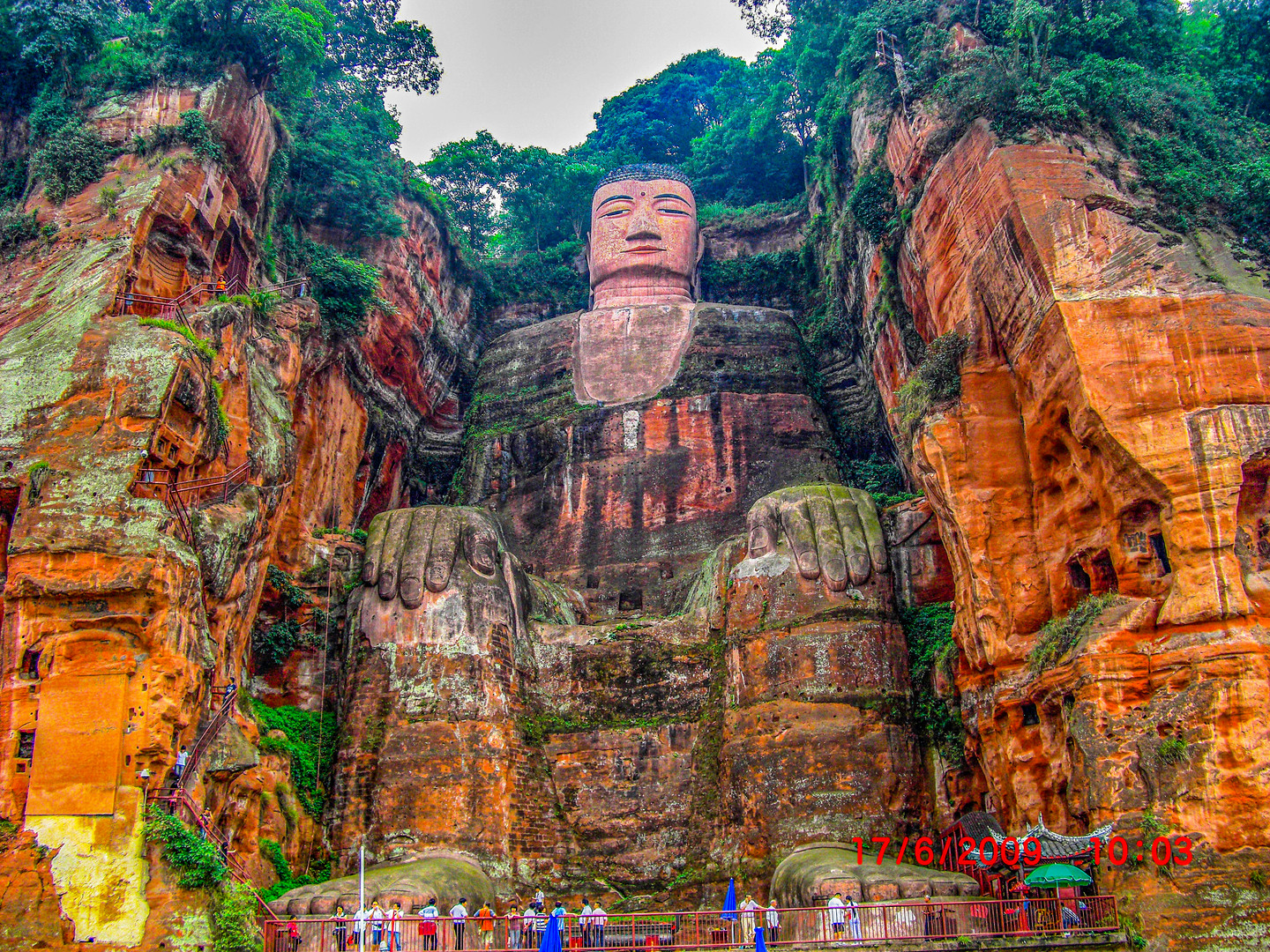 China Sichuan Provinz Leshan Riesenbuddha