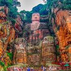 China Sichuan Provinz Leshan Riesenbuddha