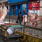 China/Qingdao: Frischfleisch - Strassenverkauf