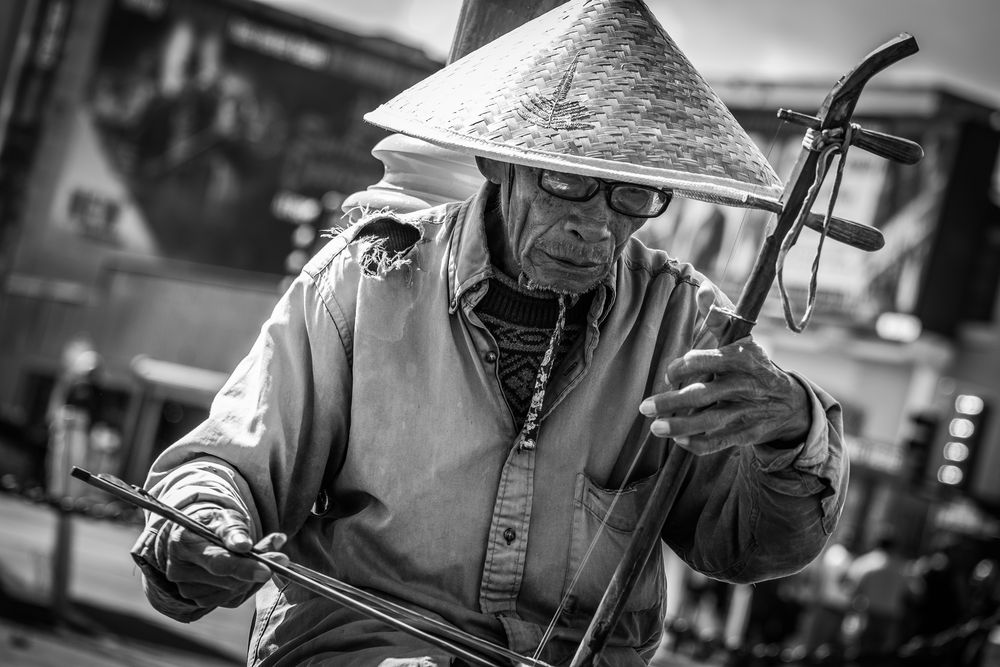 Chineese Erhu Player