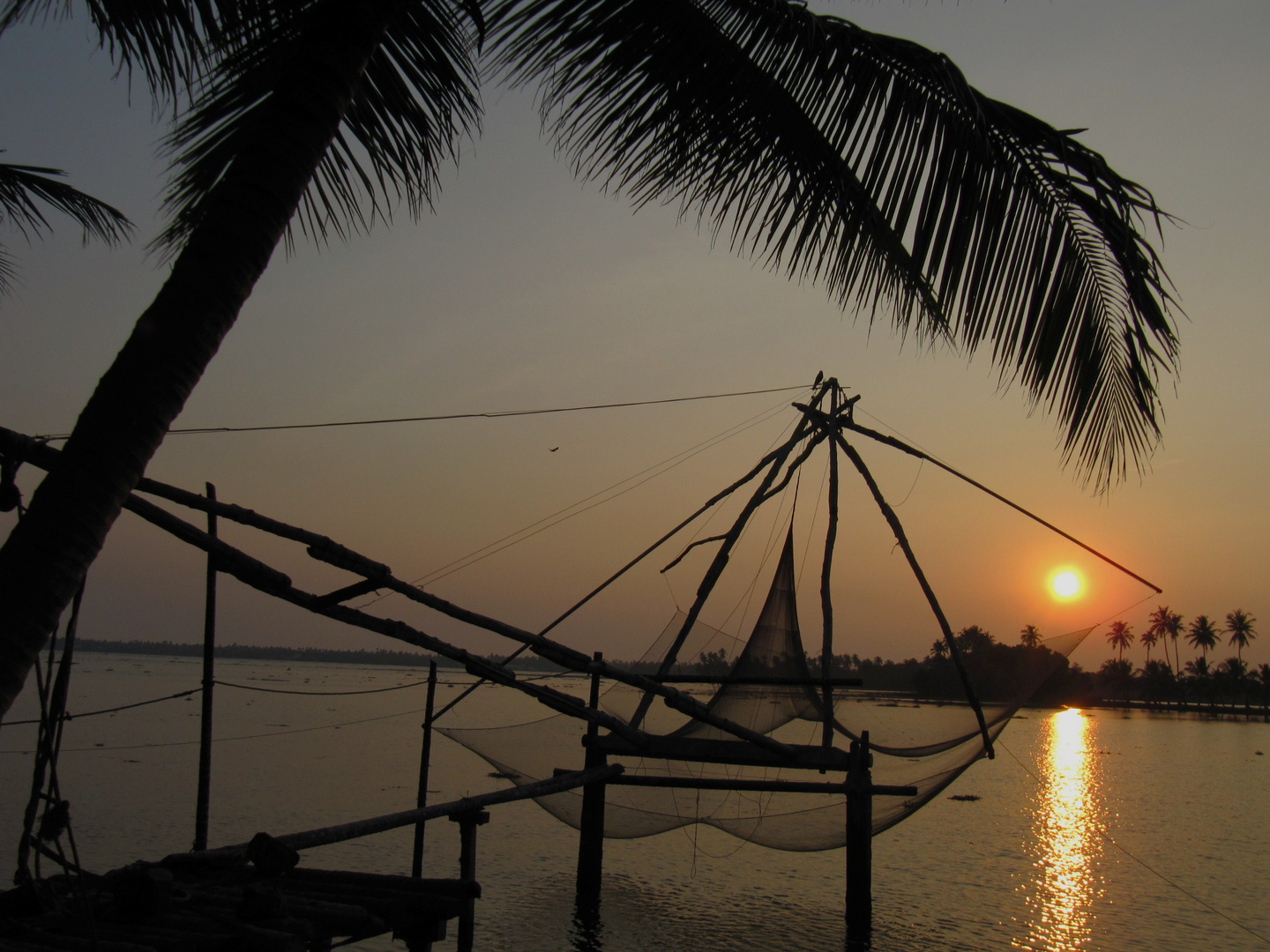 chinese fishernet sunset