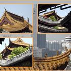 chinese roofs in Yung Shan Temple of Jiang Yin ;