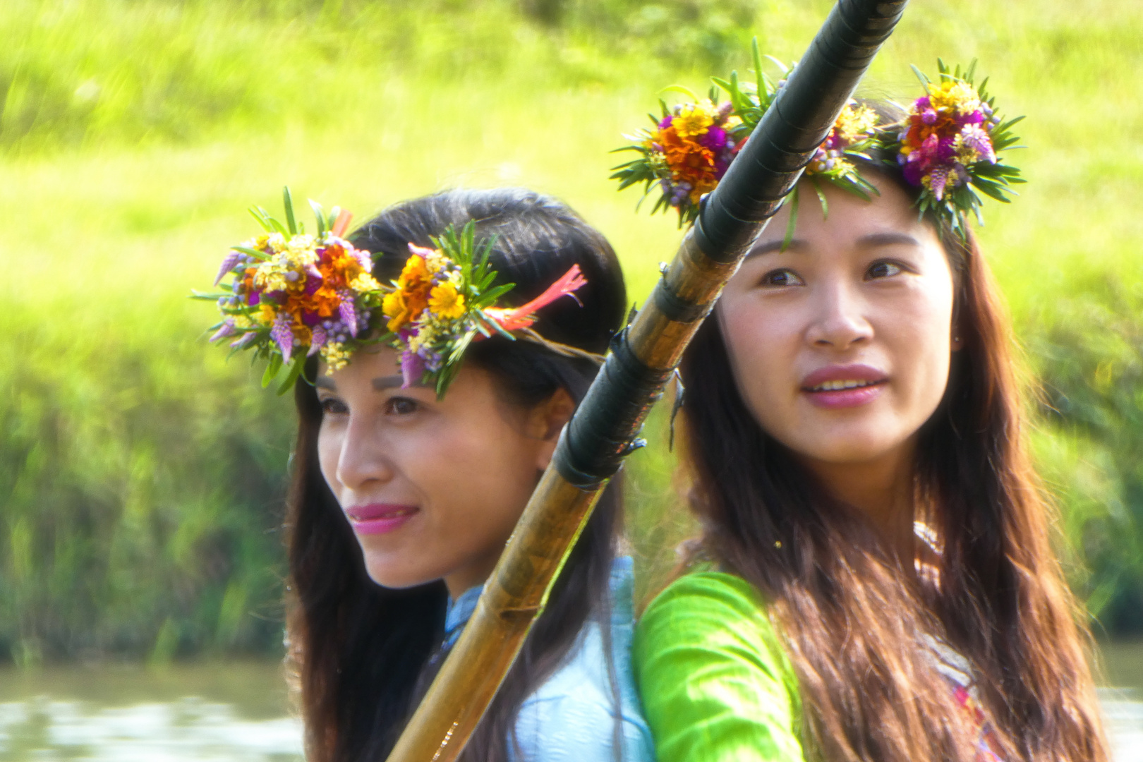 Chinesinnen auf dem Lifluss