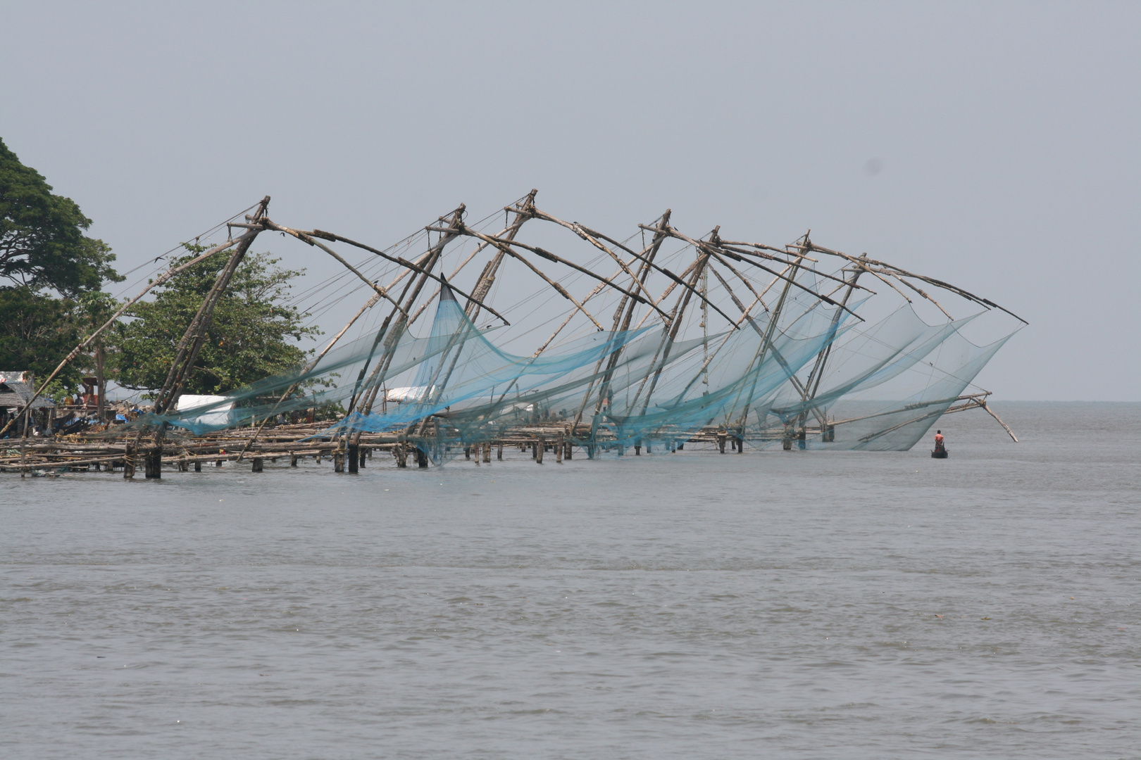 chinesische Fischernetze Kochin Indien