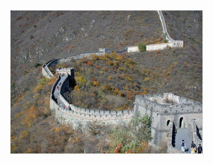 Chinesische Mauer im Herbst