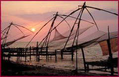 Chinesische Netze in Cochin (Kerala)