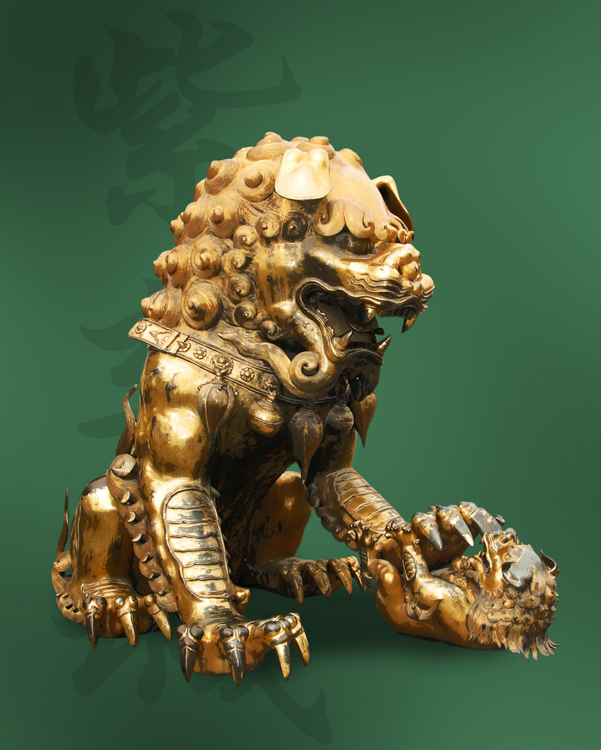 Chinesischer goldener Löwe II