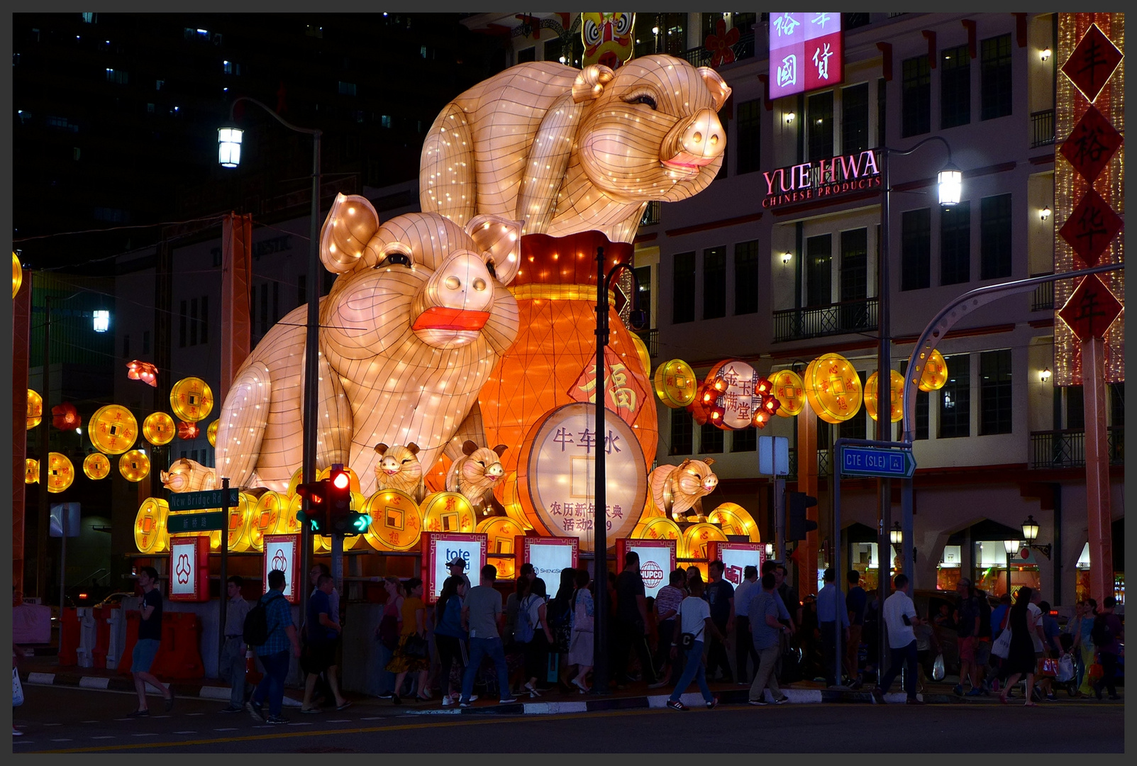 Chinesisches Neujahr in Singapur: Das Jahr des Schweines.