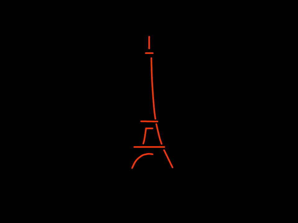 Chinesisches Schriftzeichen für Eiffelturm