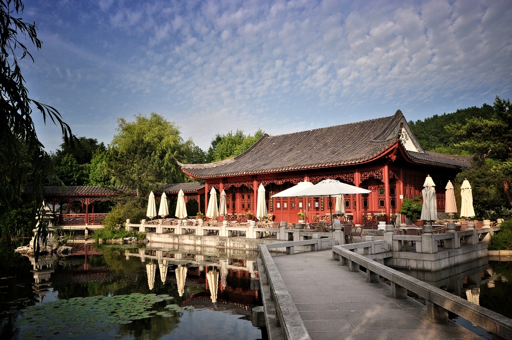 Chinesisches Teehaus...... Foto & Bild landschaft, garten