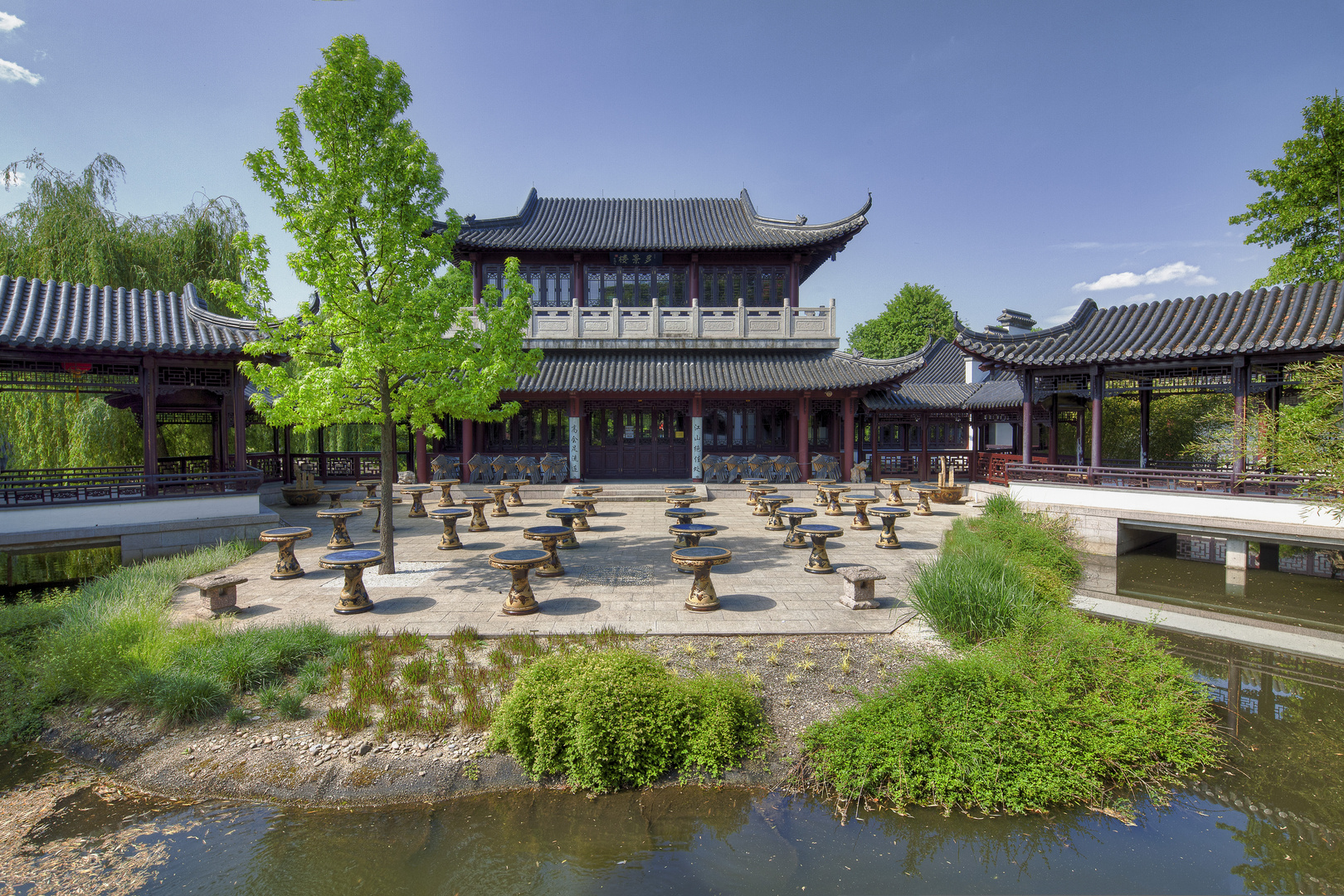 Chinesisches Teehaus von hinten