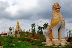 Chinthes temple guardian in Thaung Tho