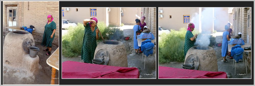 Chiva - Frauen beim Brot backen