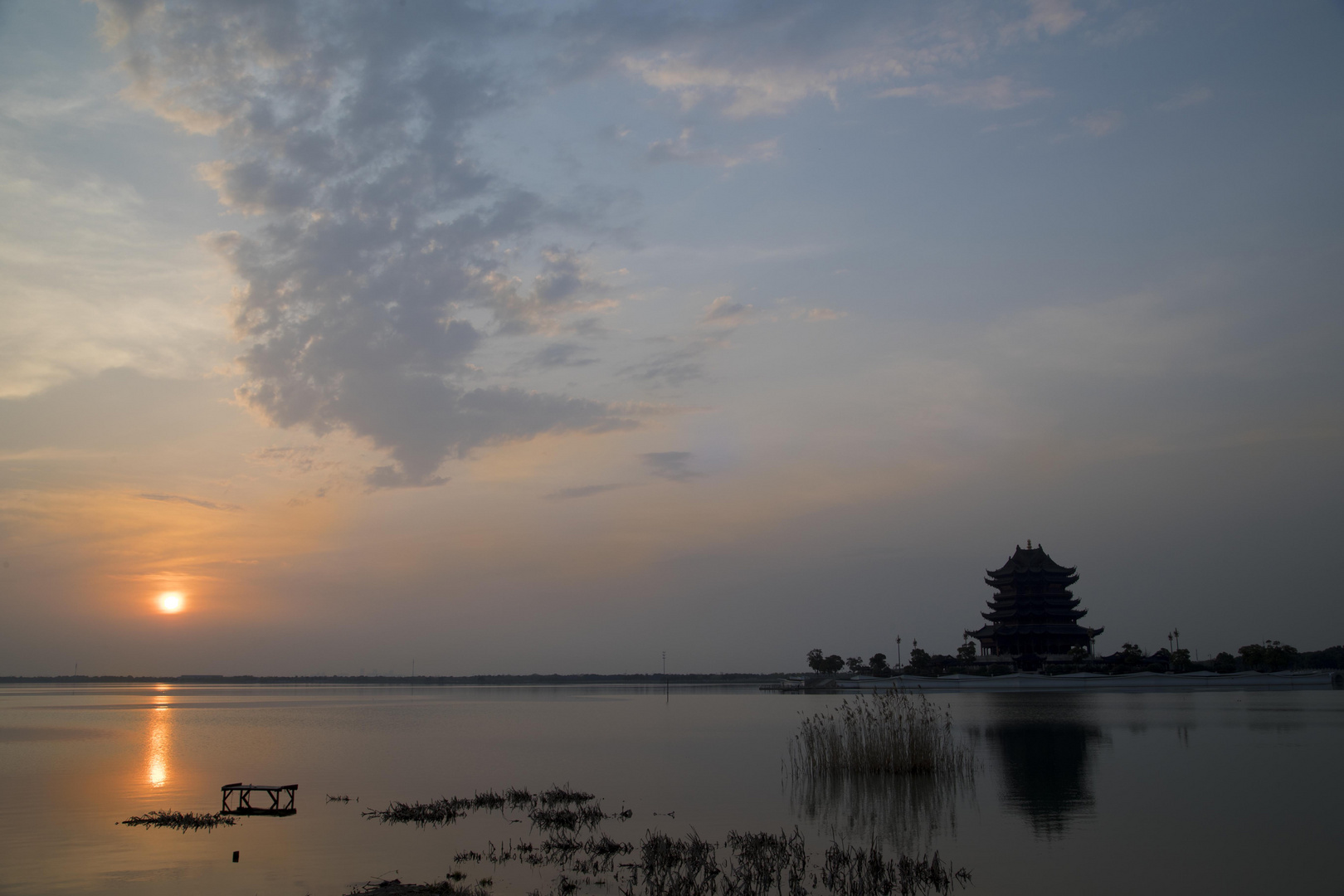 ChongYuan Temple in evening glow